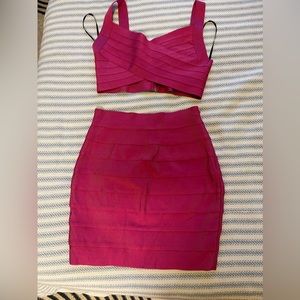 Set top + skirt bandage forever 21